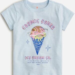 JCrew Crew Cuts Girls NWOT Cosmic Cone T-shirt Size L (10-11yrs)